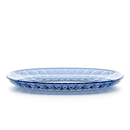 vassoio ovale piccolo vanity blu denim